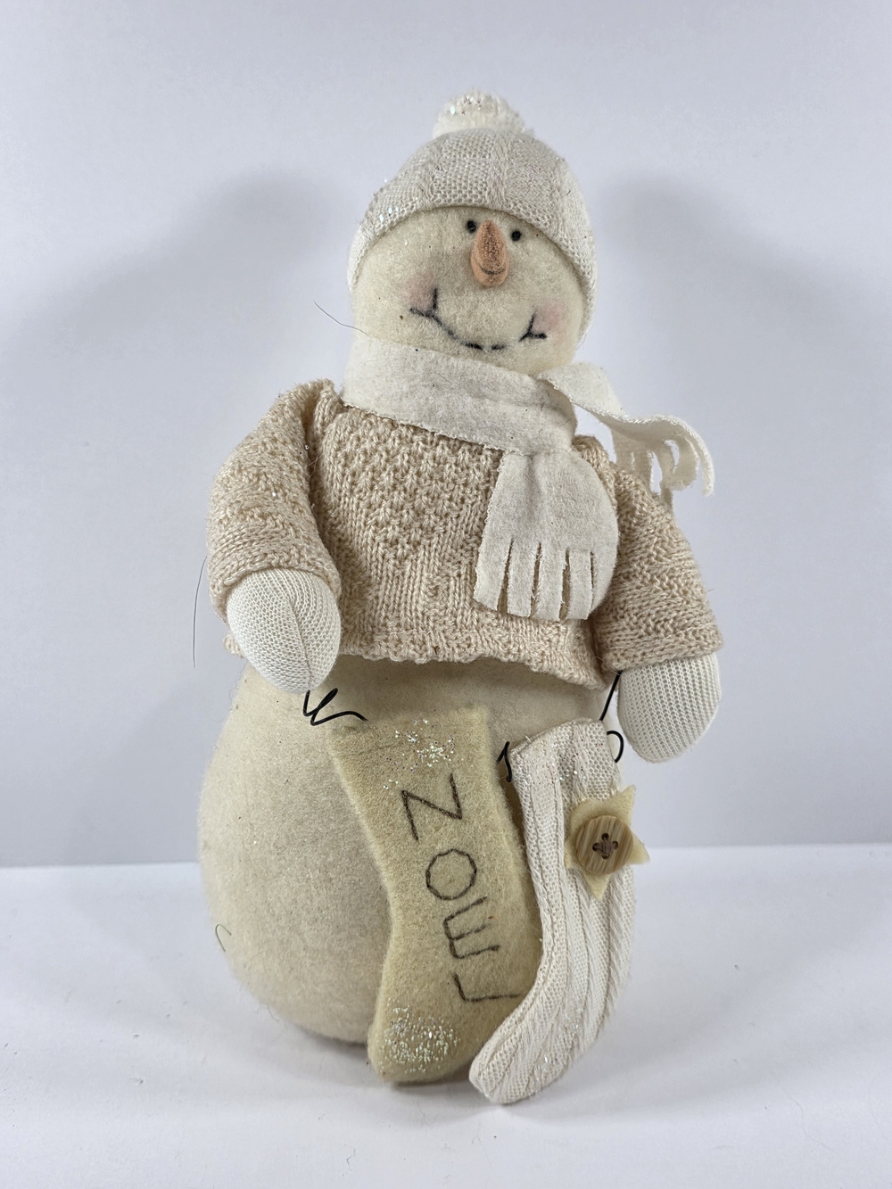 Snowman Soft Winter Decor Christmas Stockings 1990s Russ Judy Lynn Collection